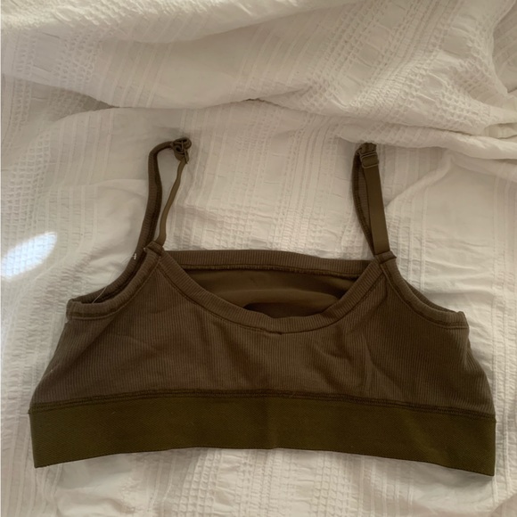 Skims olive green ribbed bralette - Picture 4 of 4